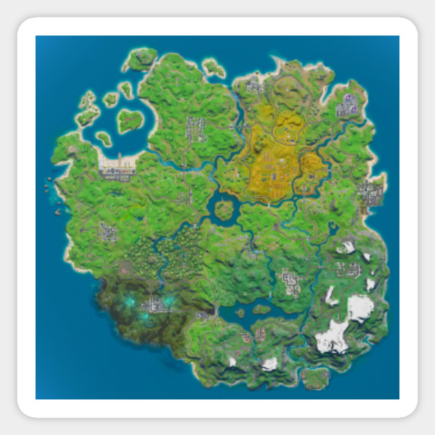 Fortnite Chapter 2 Season 1 MAP Fortnite Chapter 2 Sticker TeePublic